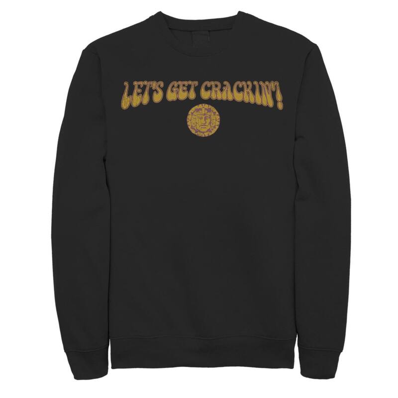 アニメキャラクター レディース トップス Tシャツ フリース Licensed Character Men's Hidden Templet's Get Crackin' Fleece Black ブラック