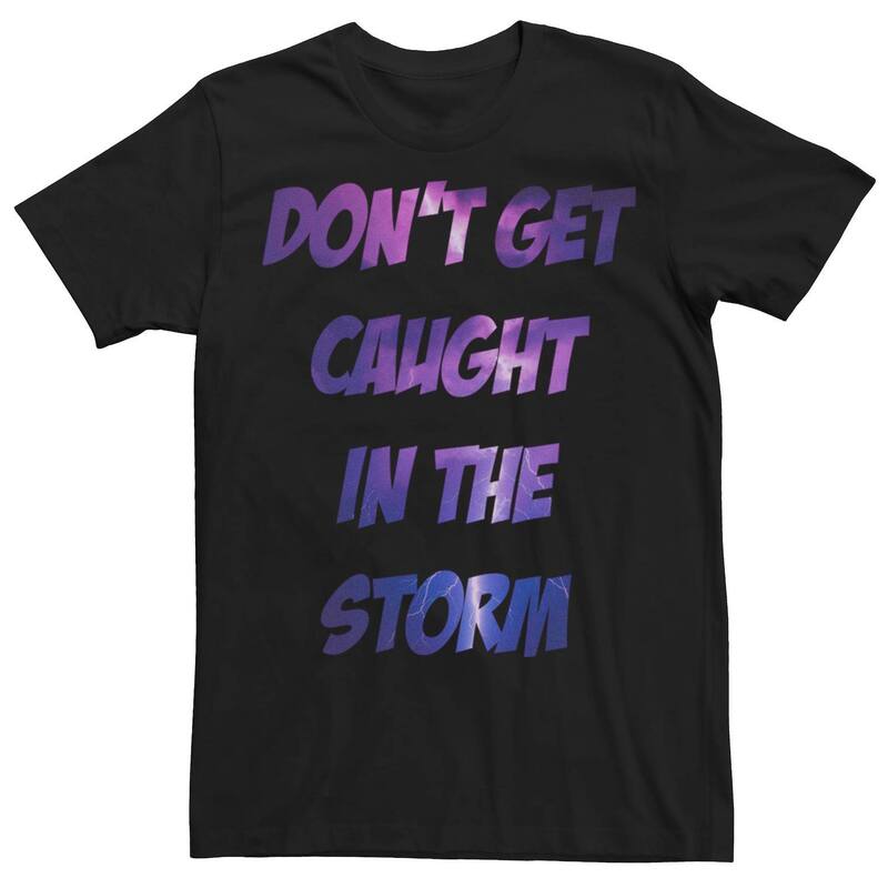 アニメキャラクター レディース トップス Tシャツ Licensed Character Men's Don't Get Caught In The Storm Tee Black ブラック 7,585円