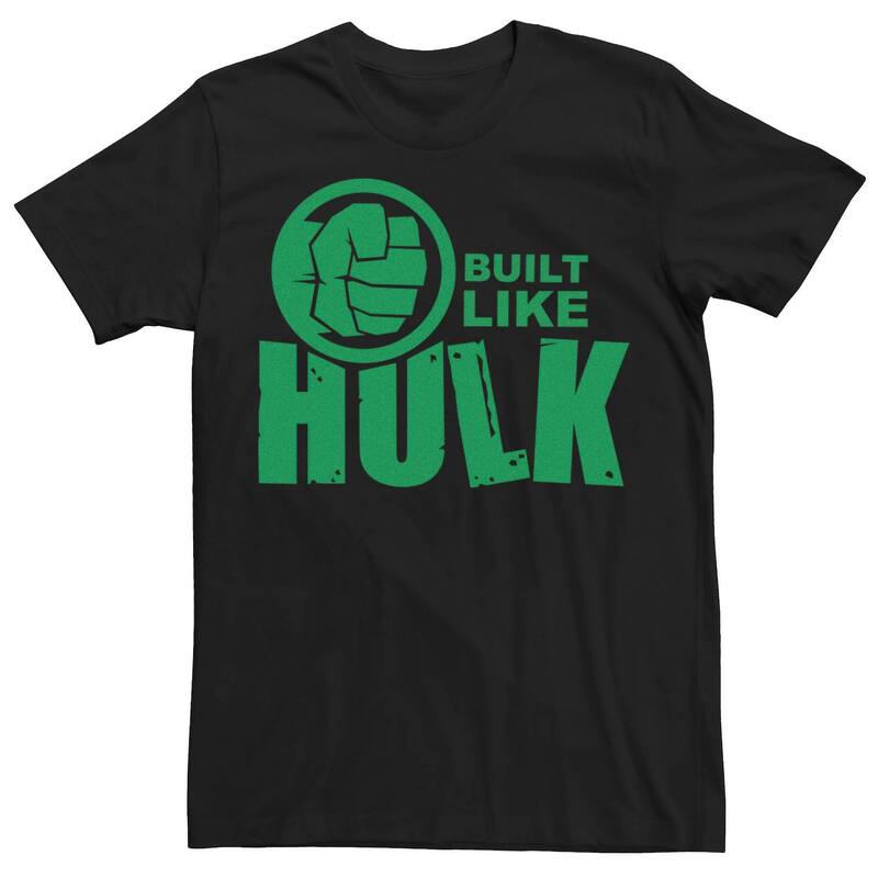 マーベル レディース トップス Tシャツ ロゴ グラフィック Men's Marvel Built Like Hulk Smash Logo Graphic Tee Black ブラック