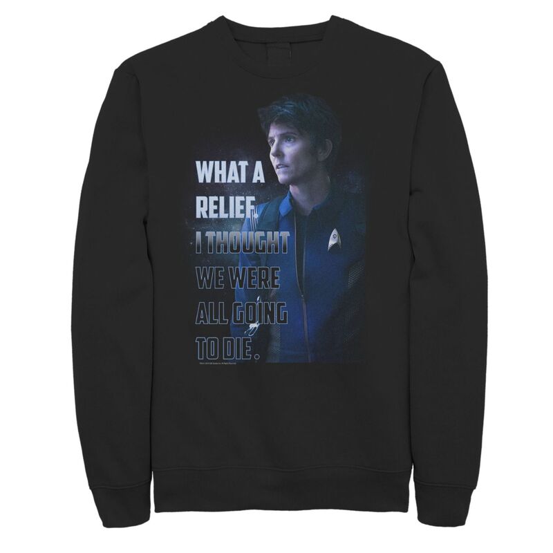 アニメキャラクター レディース トップス Tシャツ スウェット Licensed Character Men'star Trek Discovery What A Relief Jet Reno Sweatshirt Black ブラック