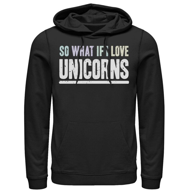 アニメ文字記号 レディース トップス プルオーバー パーカー Licensed Character Men\u0027so What Unicorn Hoodie Black 黒いこと