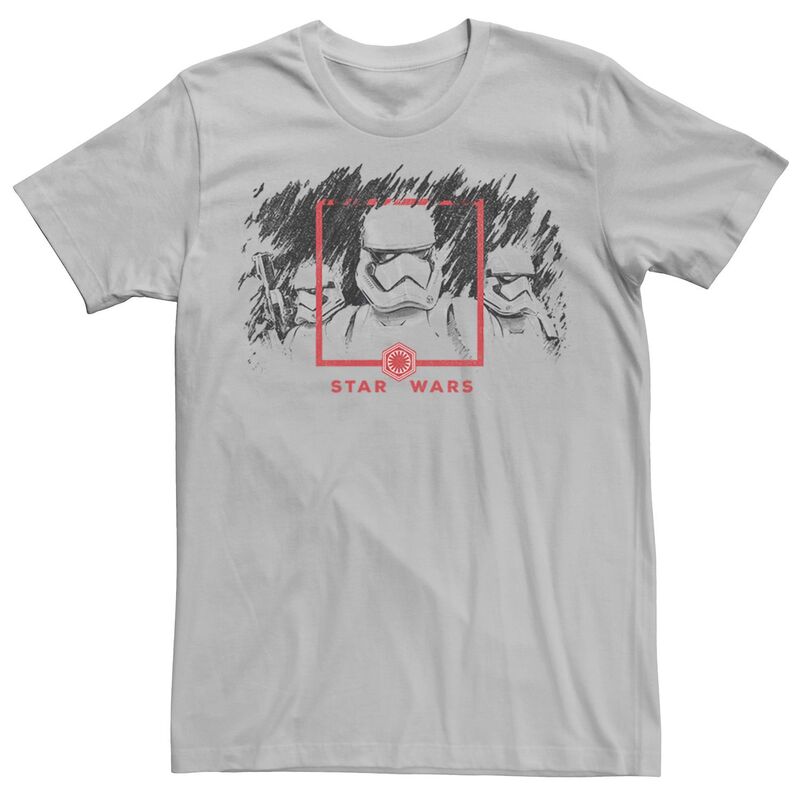 スター ウォーズ レディース トップス Tシャツ Men'star Wars The Rise of Skywalker Stormtrooper Smudge Tee Silver シルバー