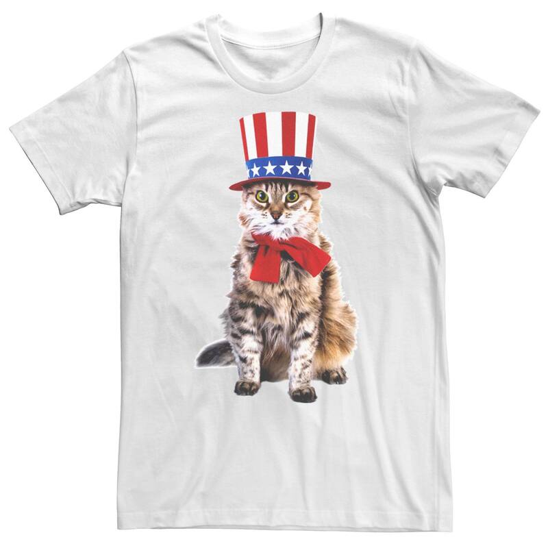 アニメキャラクター レディース トップス Tシャツ グラフィック Licensed Character Men's Amoewica Patrioticat Portrait Graphic Tee White ホワイト