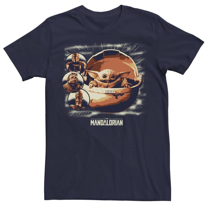 スター ウォーズ レディース トップス Tシャツ Men'star Wars The Mandalorian The Child Cast Portraits Tee Navy ネイビー｜ReVida 店 8,480円