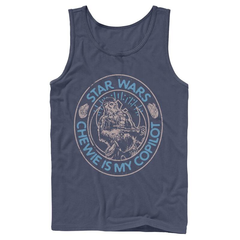 スター ウォーズ レディース トップス Tシャツ Men'star Wars The Rise of Skywalker Chewie Copilotank Top Navy ネイビー