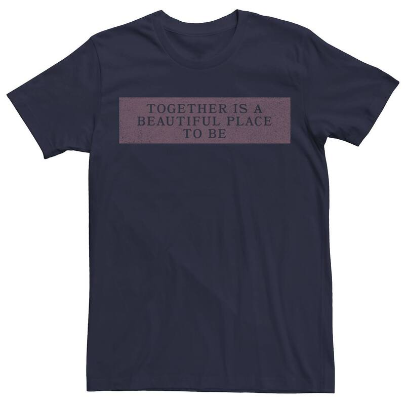 アニメキャラクター レディース トップス Tシャツ レース Licensed Character Men's Together Is A Beautiful Place To Be Tee Navy ネイビー