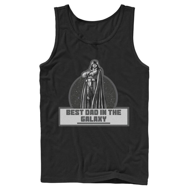 アニメキャラクター レディース トップス Tシャツ Licensed Character Men'star Wars Galaxy Dad Tank Top Black ブラック