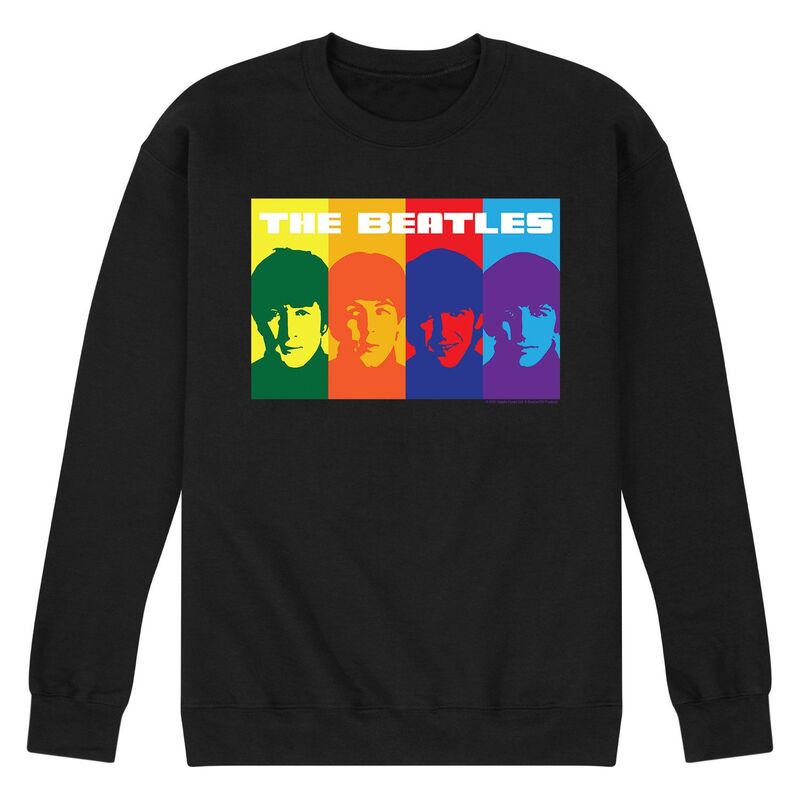 アニメ文字記号 レディース トップス プルオーバー 汗水 Licensed Character Men\u0027s The Beatles Color Block Sweatshirt Black 黒いこと