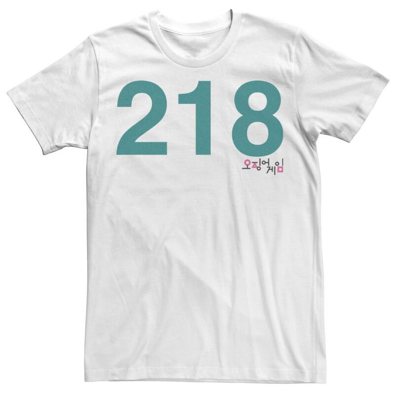 アニメキャラクター レディース トップス Tシャツ Licensed Character Men'squid Game Player 218 Player Costume Tee White ホワイト