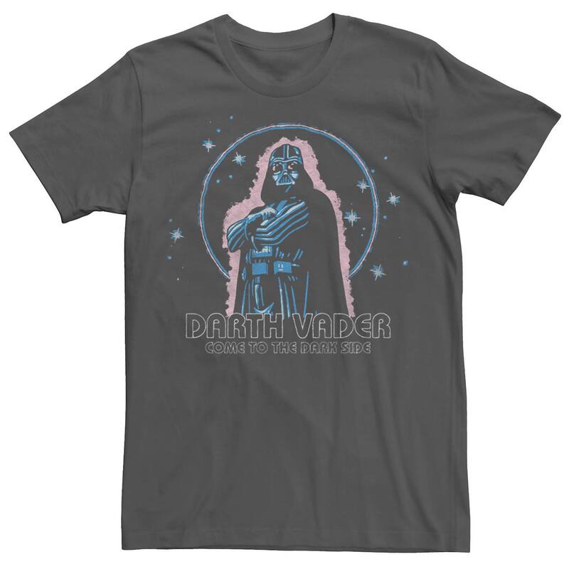 アニメキャラクター レディース トップス Tシャツ Licensed Character Men'star Wars Retro Vader Tee Charcoal チャコール
