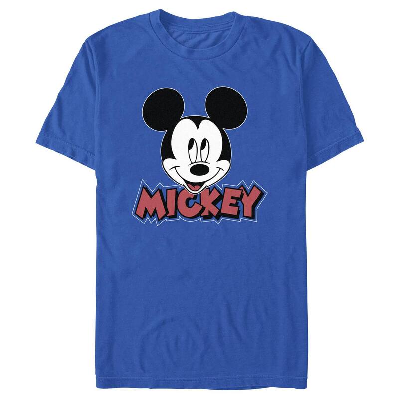 ディズニー レディース トップス Tシャツ ヴィンテージ Men's Disney's Mickey Mouse Vintage Face Tee Royal｜ReVida 店
