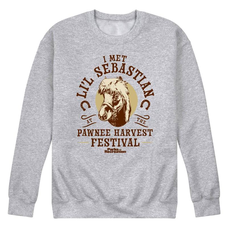 アニメ文字記号 レディース トップス プルオーバー 汗水 フリース Licensed Character Men\u0027s Parks And Recs Lil Sebastian Fleece Sweatshirt Athletic Heather ギョリュウモドキ