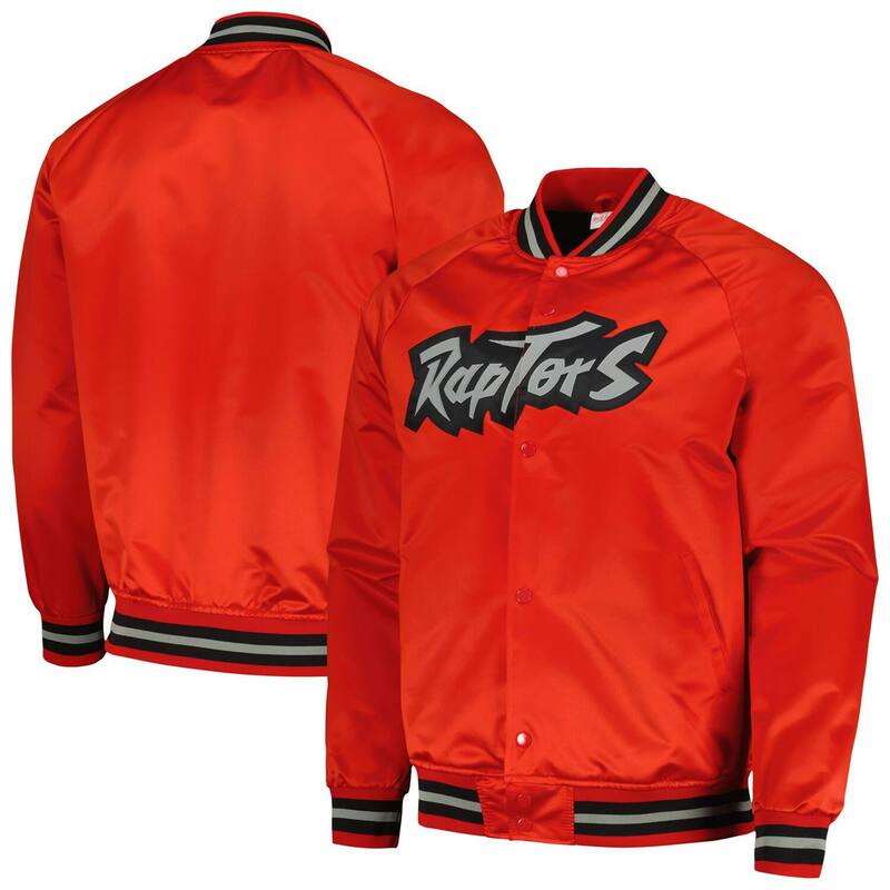 ミッチェル&ネス レディース アウター ジャケット・ブルゾン Men's Mitchell & Ness Red Toronto Raptors Hardwood Classics Throwback Wordmark Raglan Full-Snap Jacket Rpt Red レッド