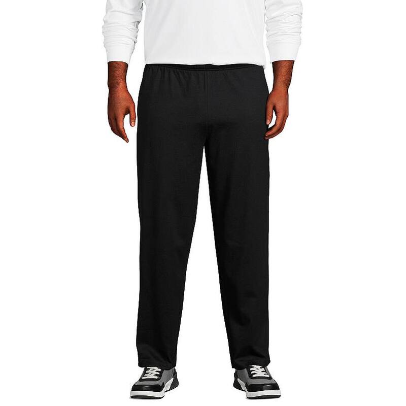 ランズエンド メンズ ボトムス カジュアルパンツ スウェットパンツ トール ニット ジャージー Big & Tallands' End Jersey Knit Sweatpants Black ブラック