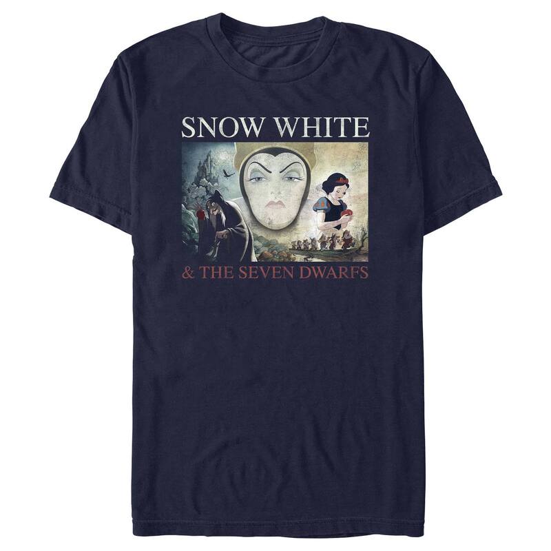 ディズニー レディース トップス Tシャツ グラフィック Disney'snowhite And The Seven Dwarfscenes Poster Men's Graphic Tee Navy ネイビー