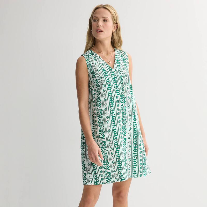 ソノマ レディース トップス 衣装 Women\u0027sonoma Goods For Lifeveryday Shift Dress Moss Leaf Stripe 縞模様