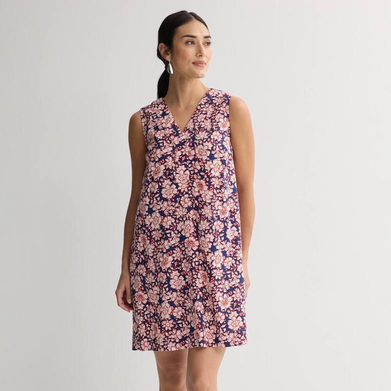 ソノマ レディース トップス 衣装 Women\u0027sonoma Goods For Lifeveryday Shift Dress Navy Vintage Floral 米国海軍