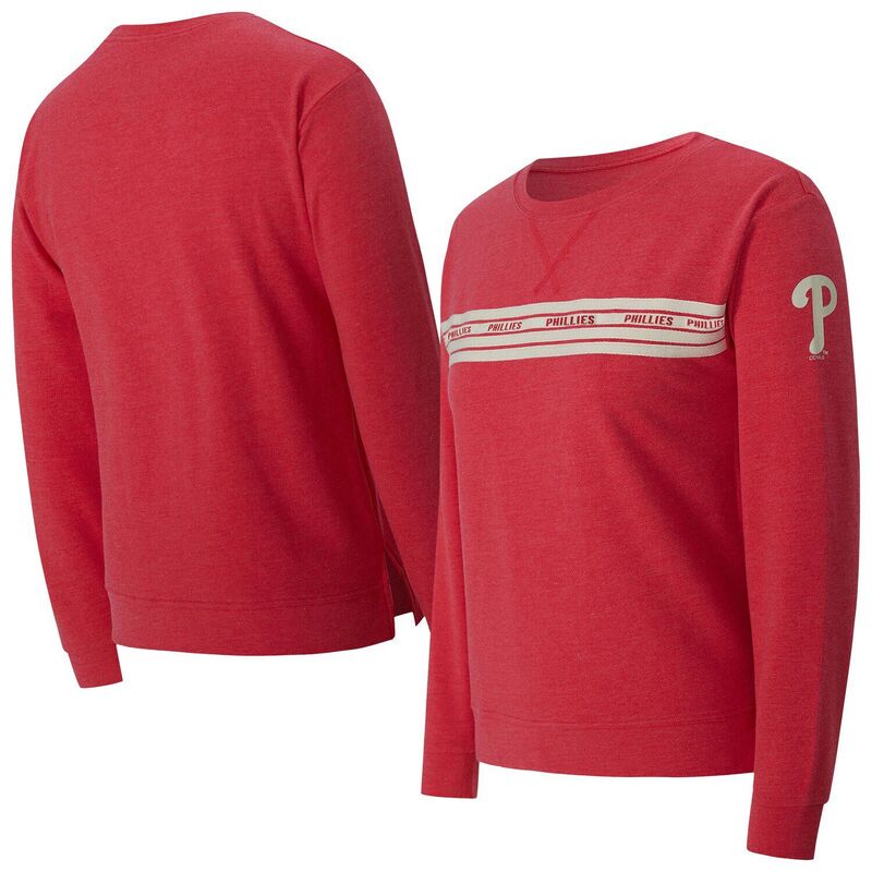 アンブランデッド レディース トップス ティーシャツ パイル Unbranded Women\u0027s Conceptsport Red Philadelphia Phillies Birch French Terry Long Sleeve T-Shirt Phl Red 赤いこと レディースファッション-Tシャツ・カットソー-トップス