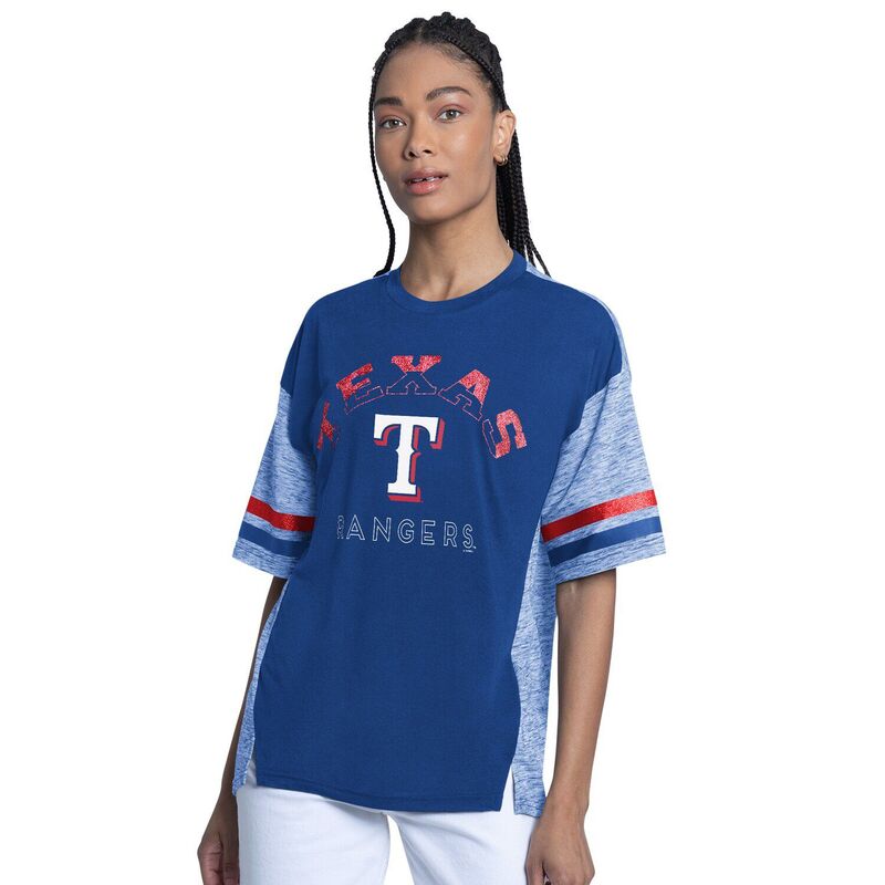 ジースリー フォーハー バイ 長い巻き毛 バンクス レディース トップス プルオーバー Women\u0027s G-III 4Her by Carl Banks Royal Texas Rangers Off-Season Oversized Top Rgr Blue 青色