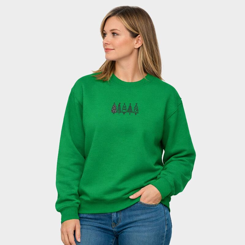 Simply Sage Market レディース トップス ティーシャツ 流汗 刺しゅう グラフィック Simply Sage Market Embroidered Christmas Trees - Women\u0027s Graphic Sweatshirt Grass トップス-Tシャツ・カットソー