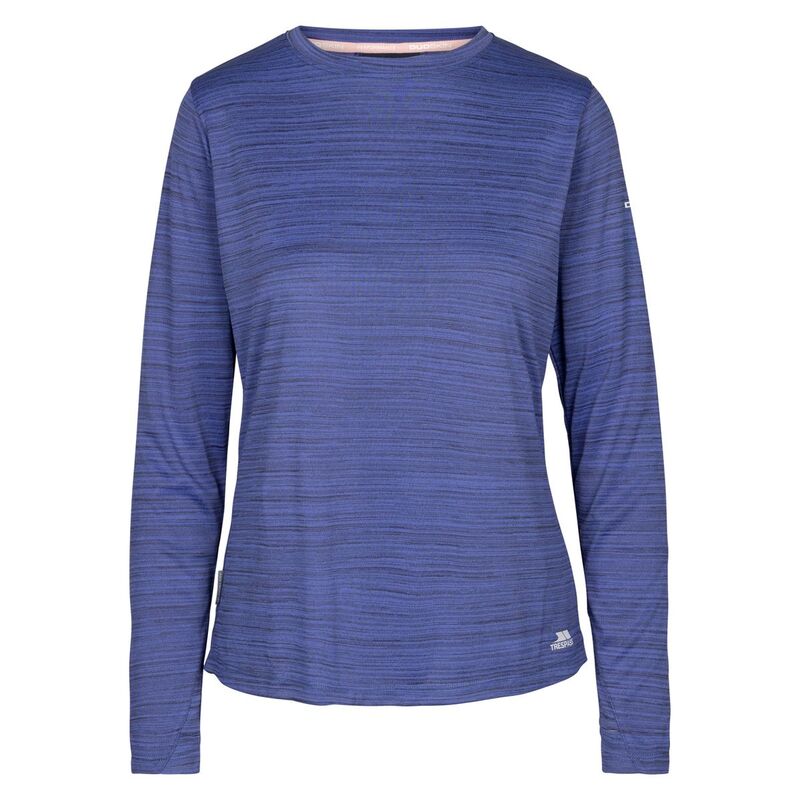 トレス通り手形 レディース トップス プルオーバー 長袖 Trespass Womens/Ladies Nettilong-Sleeved Active Top Baja Blue Marl マール