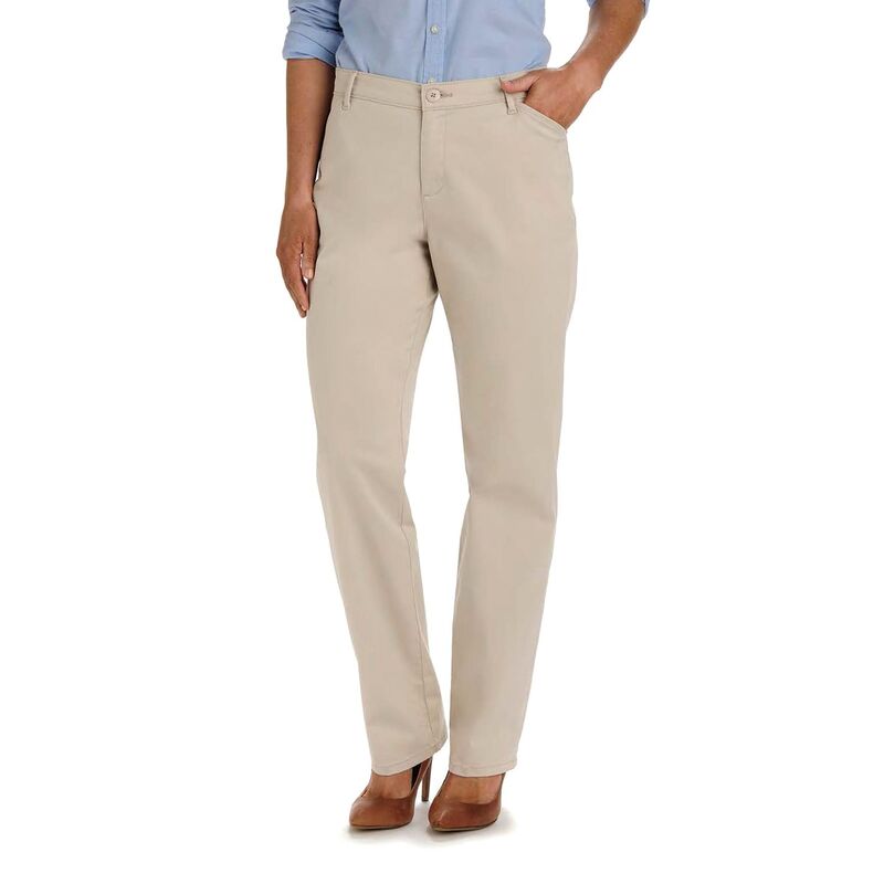 リー レディース ボトムス カジュアルパンツ リラックスフィット Women's LeeRelaxed Fit Straight-Leg Twill Pants Parchment|ReVida 店