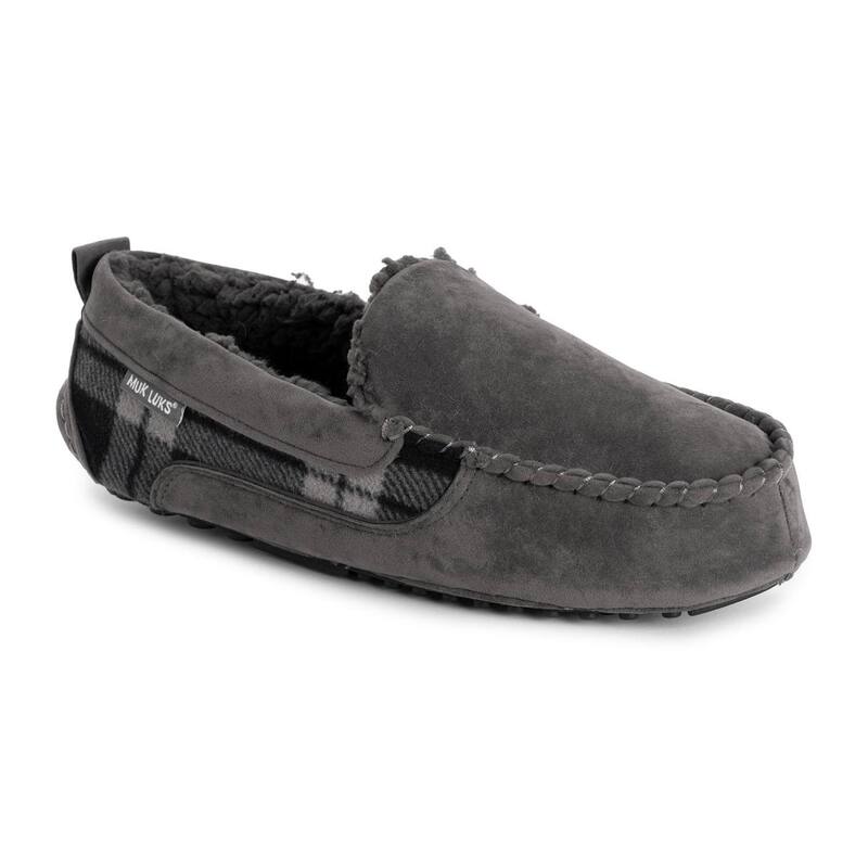 ムクルクス メンズ シューズ サンダル MUK LUKSR Emmett Men's Moccasin Slippers Gray グレー