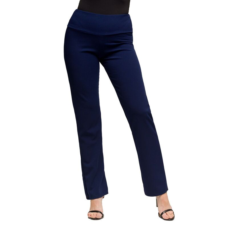24 セブンコンフォート レディース ボトムス カジュアルパンツ ハイウエスト プチ マタニティ Petite Maternity 24Seven Comfort Apparel Essential High Waist Dress Pants Navy ネイビー|ReVida 店