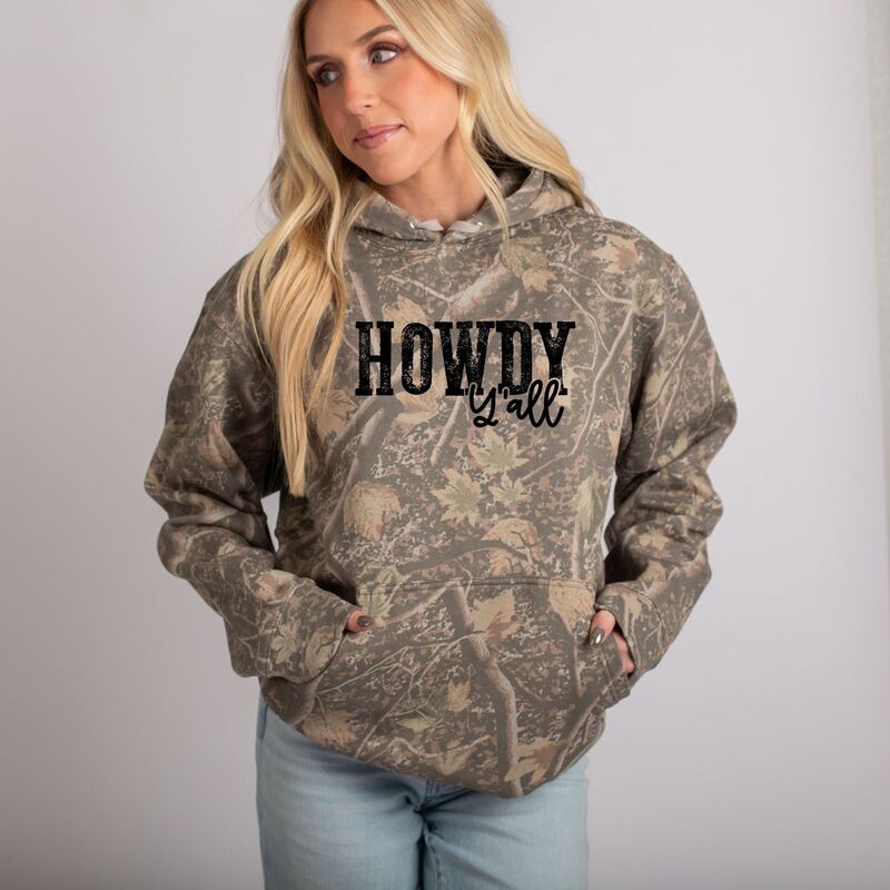 Simply Sage Market レディース トップス プルオーバー パーカー Simply Sage Market Howdy\u0027all - Camo Hoodie Camo