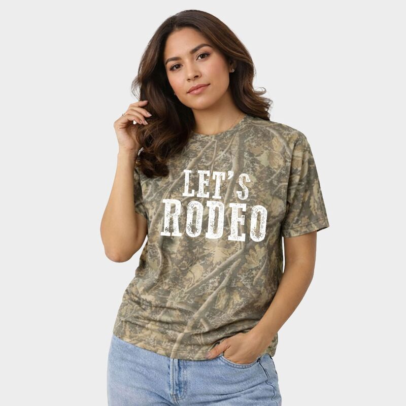 Simply Sage Market レディース トップス ティーシャツ Simply Sage Market Let\u0027s Rodeo - Women\u0027s Heavyweight Crew Camo トップス-Tシャツ・カットソー-レディースファッション
