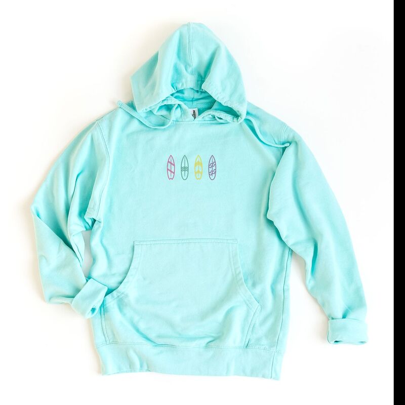 Simply Sage Market レディース トップス Tシャツ 刺繍 パーカー グラフィック Simply Sage Market Embroidered Surf Boards - Women's Graphic Hoodie Cream クリーム｜ReVida 店