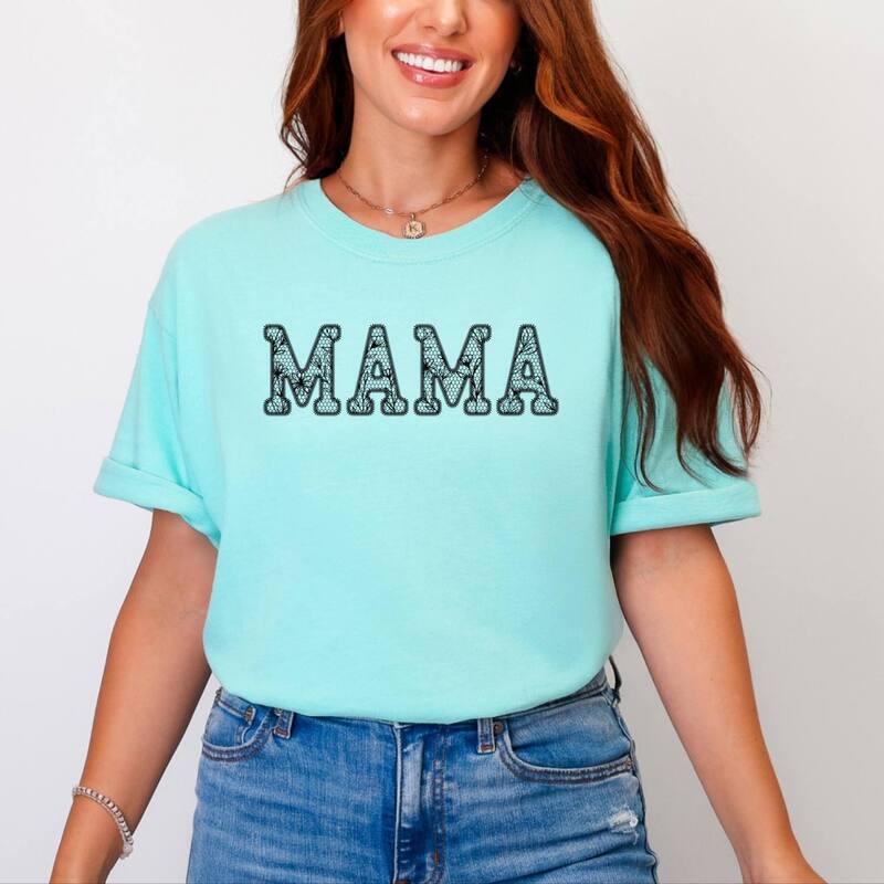 Simply Sage Market レディース トップス ティーシャツ スピード競技 グラフィック Simply Sage Market Mama Faux Lace - Women\u0027s Garment Dyed Graphic T-Shirt Chalky Mint ペパーミント トップス-レディースファッション