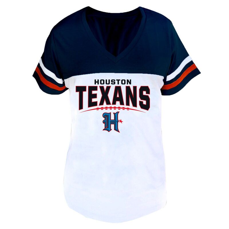 プロファイル レディース トップス ティーシャツ Vのど首 付け加える大いさ Women\u0027s Profile Navy/White Houston Texans Plusize Split Body V-Neck T-shirtxs Navy 米国海軍 Tシャツ・カットソー-レディースファッション-トップス