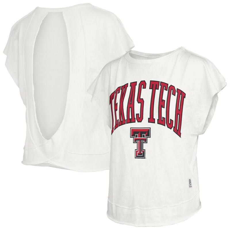 押し付けるボックス席 レディース トップス プルオーバー 明けっ広げうしろ側 Women\u0027s Pressbox Cream Texas Tech Red Raiders Nelson Movement Open Back Slub T-Shirtxt Beige ベージュ