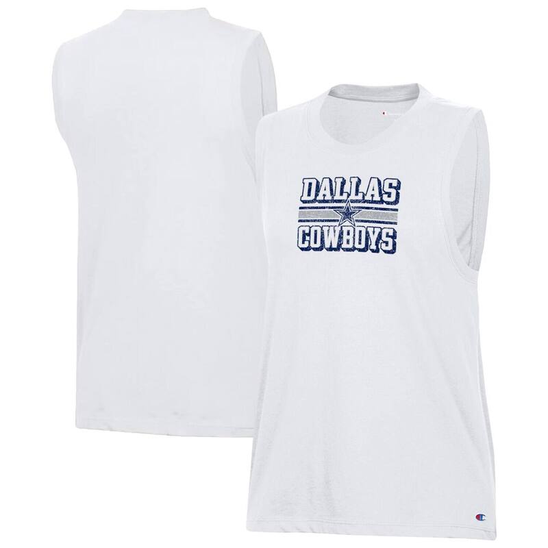はやりっ児 レディース トップス プルオーバー Women\u0027s Champion White Dallas Cowboys Muscle Tank Top Cowhite 白いこと