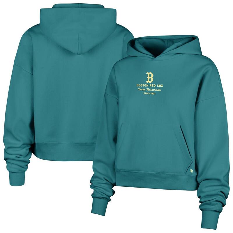 フォーティセブンブランド レディース トップス ティーシャツ パーカー 47 Brand Women\u0027s \u002747 Teal Boston Red Sox Contemporary Basics Anderson Foundation Hoodie Rsx Blue 青色 トップス-レディースファッション