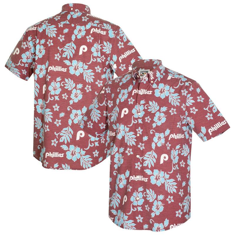 レインスプーナー レディース トップス Tシャツ ダウン Men's Reyn Spooner Maroon Philadelphia Phillies Cooperstown Kekai Performance Button-Down Tophl Red レッド｜ReVida 店