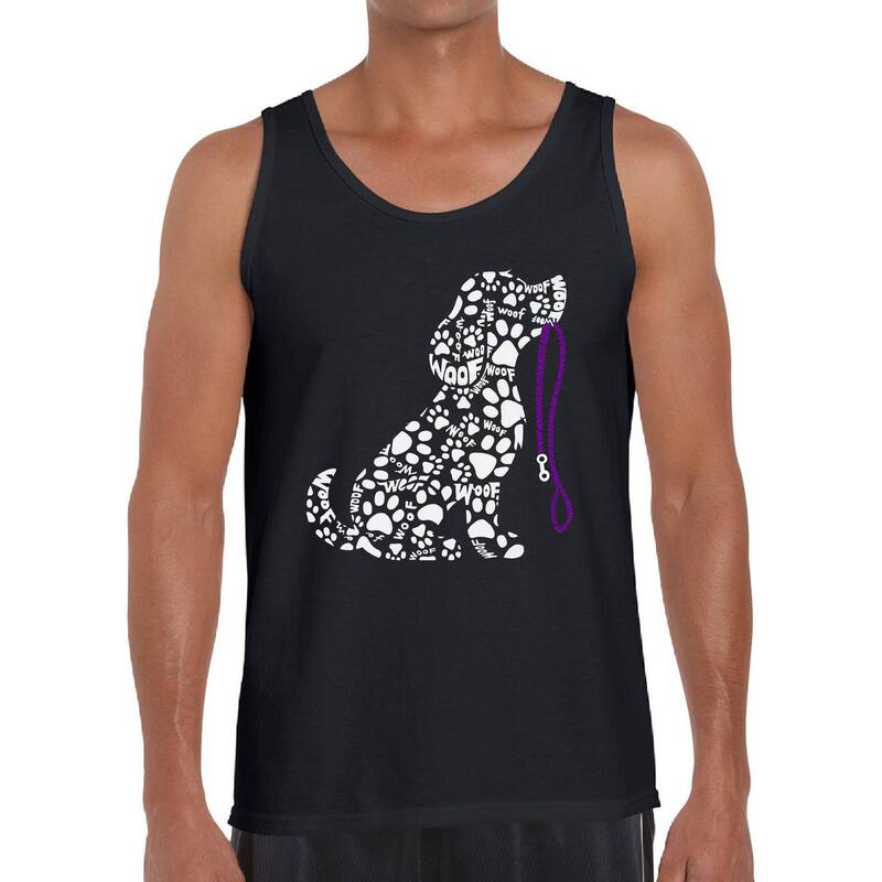エルエーポップアート レディース トップス Tシャツ LA Pop Art Dog Leash - Men Word Artank Top Black ブラック