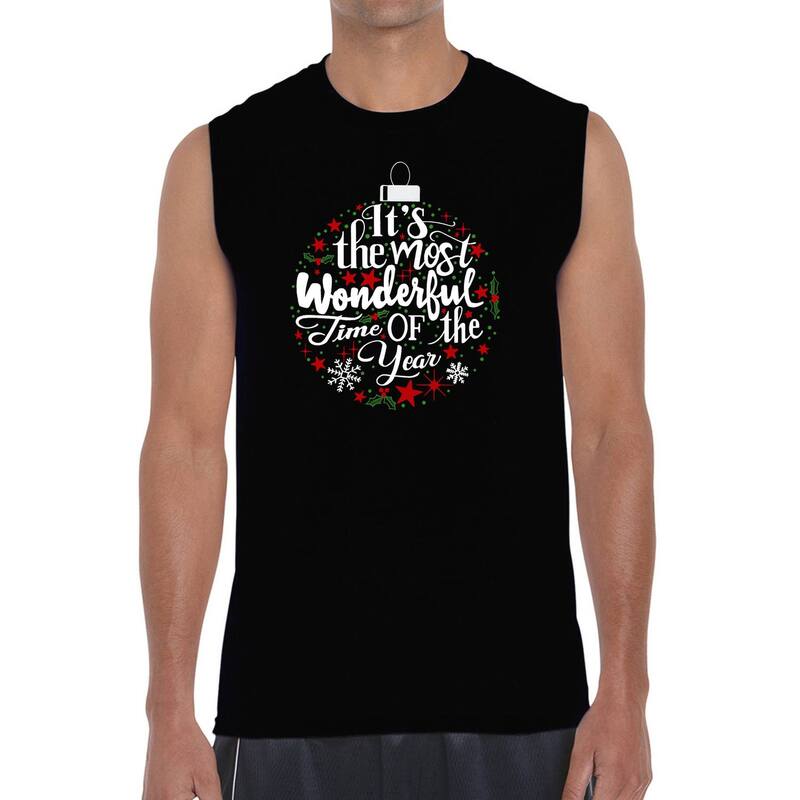 エルエーポップアート レディース トップス Tシャツ ノースリーブ LA Pop Art Christmas Ornament - Men Word Art Sleeveless T-Shirt Black ブラック