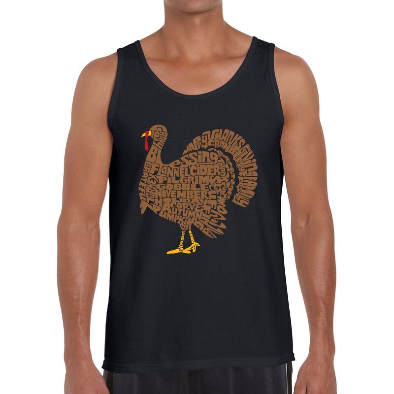 エルエーポップアート レディース トップス Tシャツ LA Pop Arthankgiving Turkey - Men Word Artank Top Black ブラック