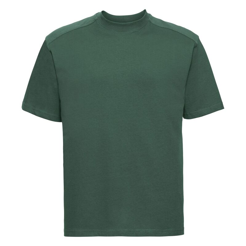 ラッセルアスレチック レディース トップス プルオーバー 綿織物 Russell Athletic Russell Europe Mens Workwear Short Sleeve Cotton T-Shirt Bottle Green 緑であること