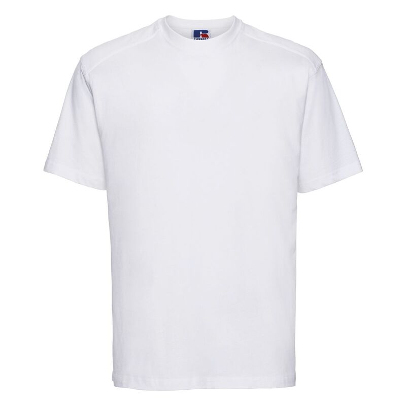 ラッセルアスレチック レディース トップス プルオーバー 綿織物 Russell Athletic Russell Europe Mens Workwear Short Sleeve Cotton T-Shirt White 白いこと