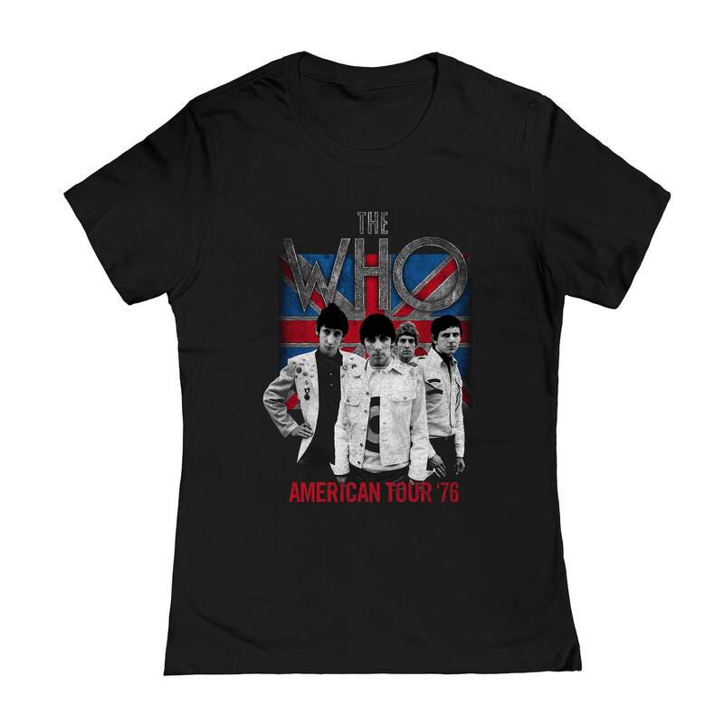 アニメキャラクター レディース トップス Tシャツ グラフィック Licensed Character Juniors The Who America Tour Graphic Tee Black ブラック