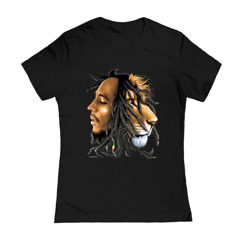 アニメキャラクター レディース トップス Tシャツ グラフィック Licensed Character Juniors Bob Marley Profile Graphic Tee Black ブラック