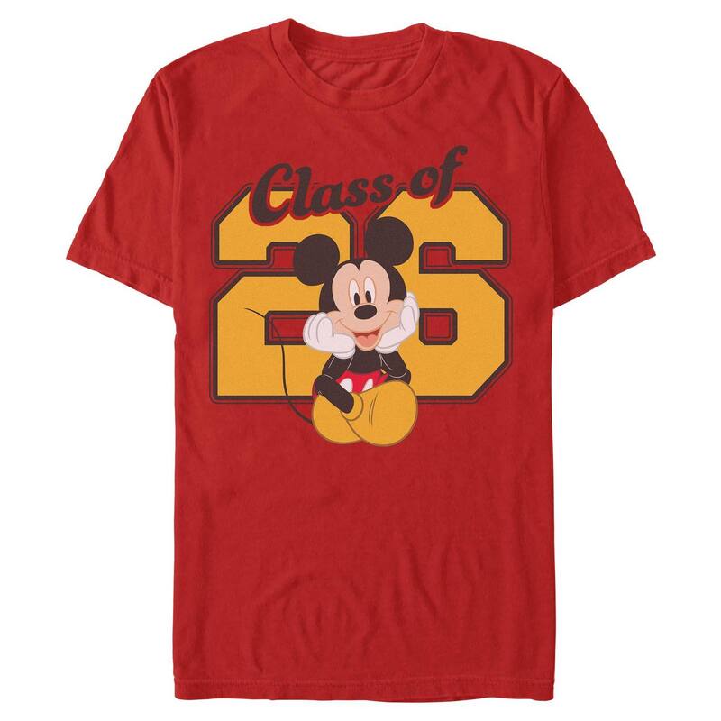 ディズニー レディース トップス Tシャツ グラフィック Men's Disney's Mickey Mouse Class Of 26 Graphic Tee Red レッド｜ReVida 店