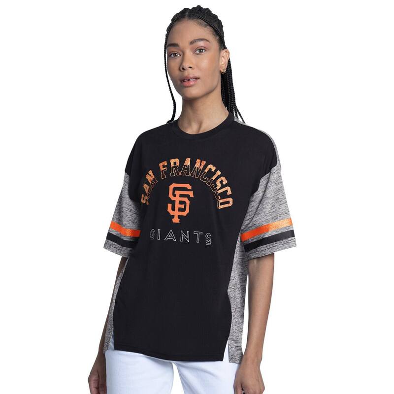 ジースリー フォーハー バイ 長い巻き毛 バンクス レディース トップス プルオーバー Women\u0027s G-III 4Her by Carl Banks Black San Francisco Giants Off-Season Oversized Top Gnt Black 黒いこと