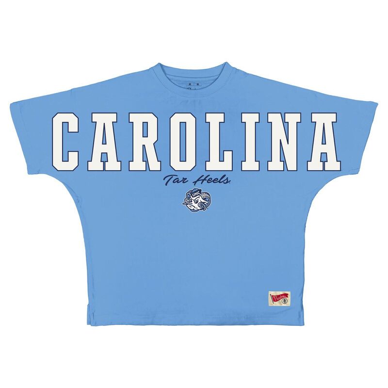 プレスボックス レディース トップス Tシャツ ヒール Women Pressbox Carolina Blue North Carolina Tar Heels Flannigan Oversized T-Shirt Unc Light ブルー