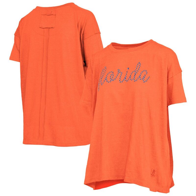 プレスボックス レディース トップス Tシャツ Women Pressbox Orange Florida Gatorswirl Scriptwisted Team Color Stitched Oversized T-Shirt Fld Orange オレンジ