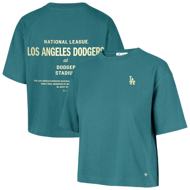 フォーティセブンブランド レディース トップス ティーシャツ 47 Brand Women\u0027s \u002747 Tealos Angeles Dodgers Contemporary Basics Leon City T-Shirt Lad Blue 青色 レディースファッション-トップス