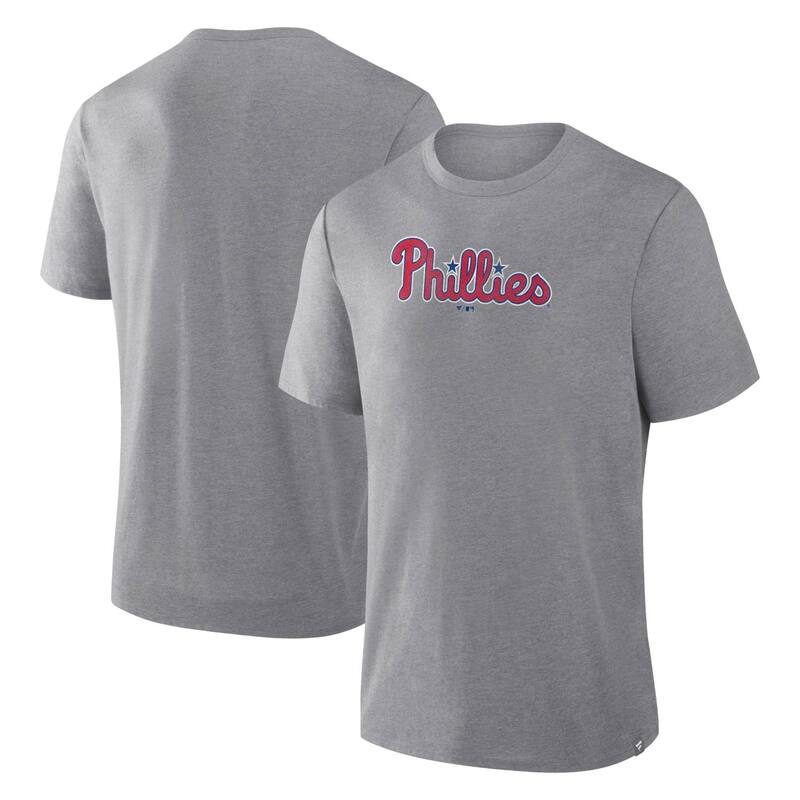 ファナティクス レディース トップス プルオーバー Men\u0027s Fanatics Heather Gray Philadelphia Phillies Play Tribute Tri-Blend T-Shirt Phl Grey 薄墨色